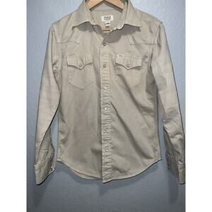 Polo Ralph Lauren Denim and Supply Pearl Button Up Casual Long Sleeve - Cream XS